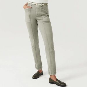 Spanx Stretch Twill Straight Leg Pant - Olive Oil Green - Women’s M